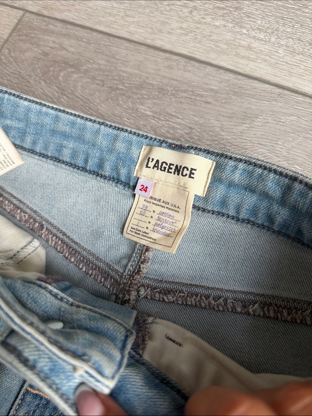 L’agence light Wash Taney high rise Flare Jeans size 24 - Picture 4 of 8